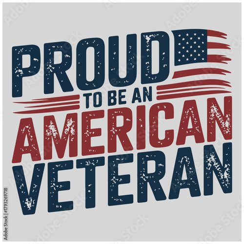 Bold patriotic typography design featuring the American flag. Perfect for celebrating Veterans Day and honoring U.S. heroes