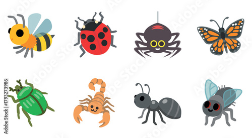 Fotografi Giant Vector Collection of Cute Cartoon Animal Emojis and Full Body Icons