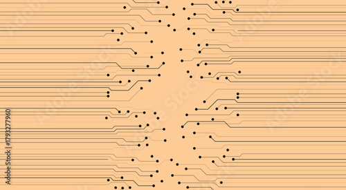 Electric scheme for design use. Colour illustration