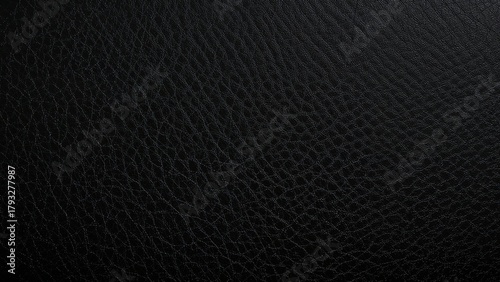 Wallpaper Mural Pattern of black leather texture with fine grain and stitching. Close-up of synthetic or genuine leather surface. Torontodigital.ca