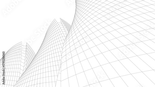 Architectural drawings vector 3d illustration