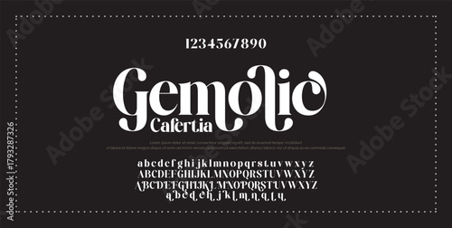 Typography beauty fashion elegant minimalist serif italic fonts decorative wedding vintage retro logos. Minimal luxury font alphabet logo. Vector illustration