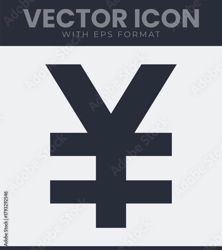 Japan yen currency symbol for financial exchange and global market flow vector icon