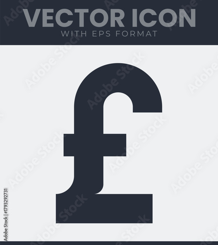 Pound sterling currency exchange symbol, global financial transaction vector icon