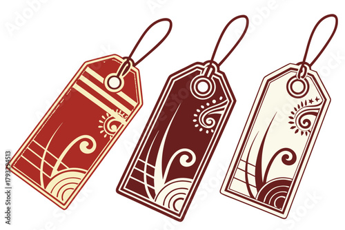 Vector 3D price tags bundle 