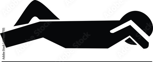 Black vector silhouette of a man with megaphone, dog, and airplane illustration concept