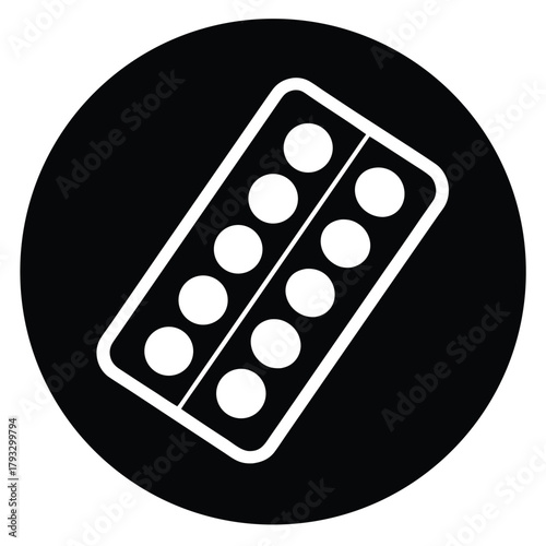 blister pack vector icon