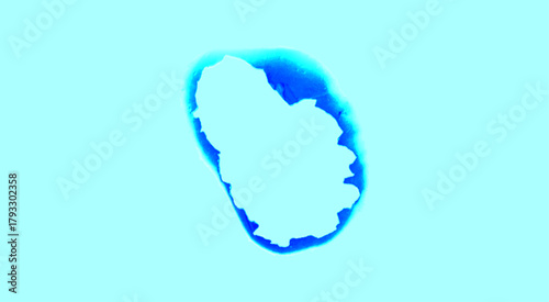 Stylized abstract blue background with bubbles and water drops in vector map design. abstract blue background with drops