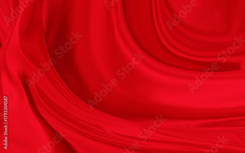 Black red satin dark fabric texture luxurious shiny that is abstract silk cloth background with patterns soft waves blur beautiful.