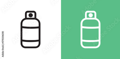 Gas Cylinders Icon Vector Illustration – Industrial Equipment Symbol