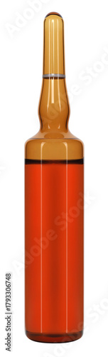 Glass medicine ampule with liquid