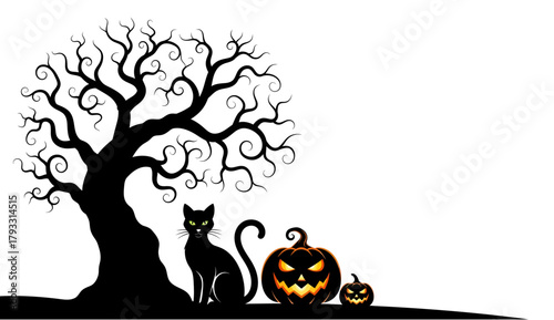 Beneath the Twisted Tree Halloween's Night Watcher and the Grinning Pumpkins