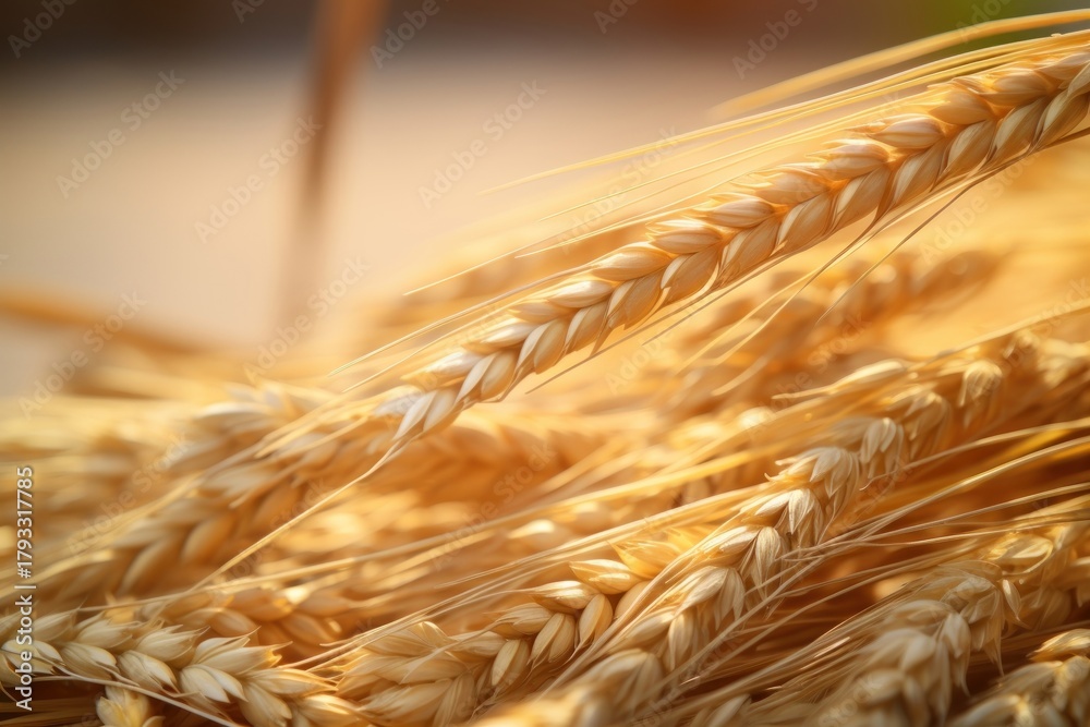 Naklejka premium Wheat and rice food agriculture triticale.