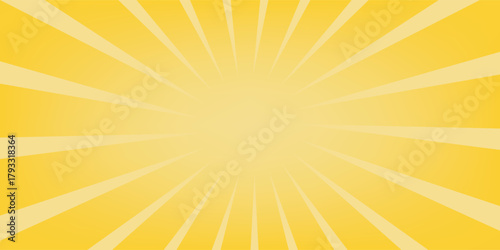 Yellow abstract background with light of sunburst. yellow starburst with halftone. sun ray retro background with flash