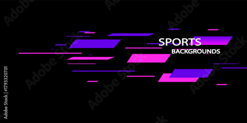 Modern colored poster for sports.  Vector illustration Text sports background for website and apps. element for web, design cover, flyers, brochures and landing page