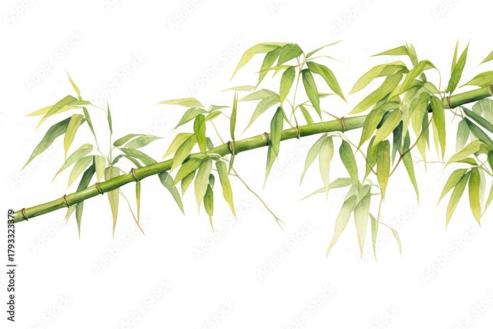 Fototapeta premium Bamboo bamboo plant white background.