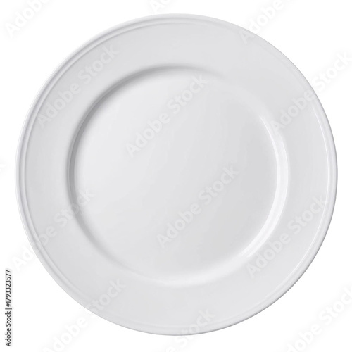 Clean White Ceramic Plate on White Background – High-Resolution Isolated Photo
