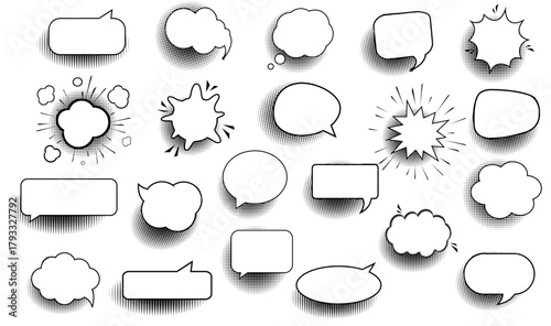 Speech Bubble Isolated And White Background