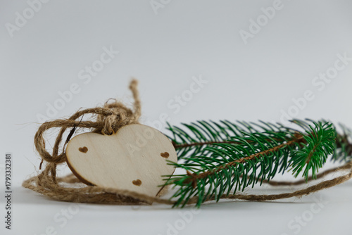 christmas decoration on white background