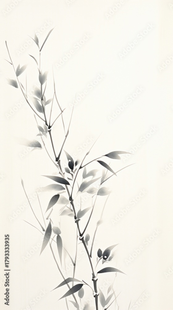 Naklejka premium Pattern drawing sketch plant.