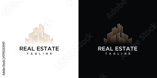 Minimalist building architectural logo design inspiration	