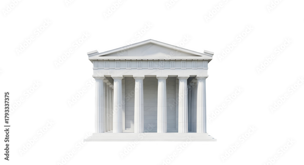 Fototapeta premium Classical greek temple with white columns for architecture