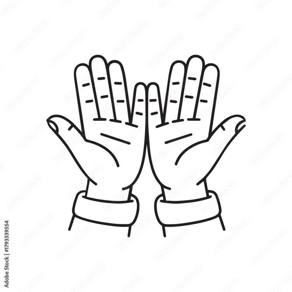 Fototapeta premium Two open hands facing forward, palms up, suggesting offering, receiving, or prayer