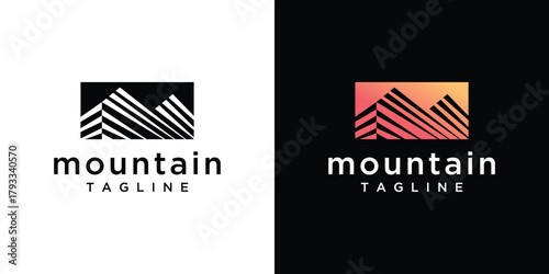 mountain logo vector icon illustration.	