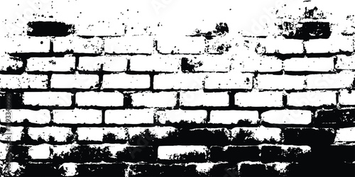 Abstract old white brick wall textured background. A brick stone wall transparent textured overlay background. Texture of a brick wall with cracks and scratches which can be used as a background. 