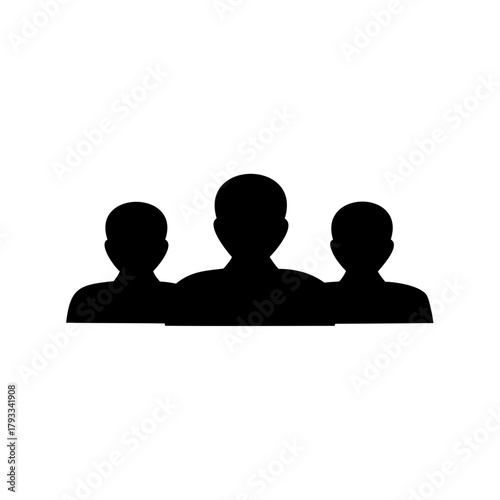 Teamwork demonstrated by a silhouette of three people working together efficiently