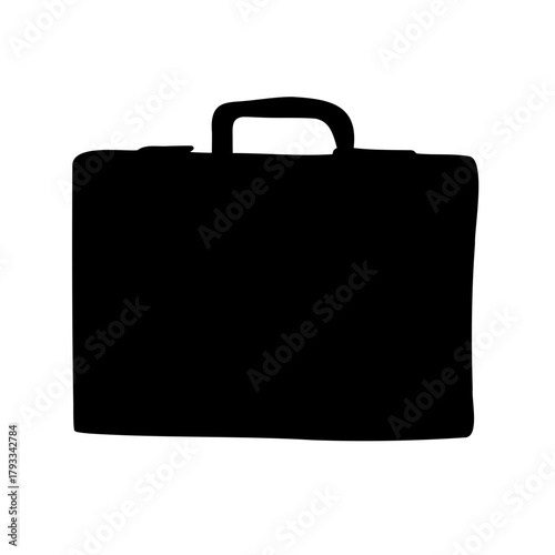 Silhouette of a business briefcase symbolizing work, travel, and professional responsibilities