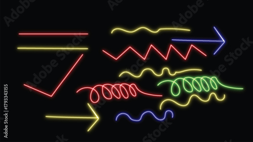 Medical technology web icon vector illustration of neon heartbeat graph symbol sign on black background