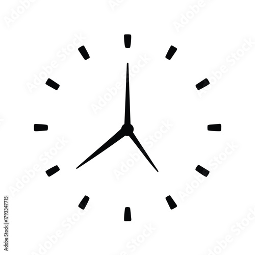 A minimalist clock face showing approximately four thirtyfive time display
