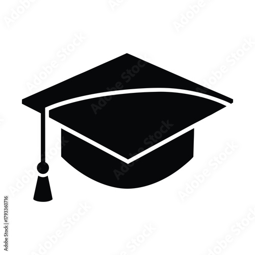 Graduation cap symbolizing academic achievement, symbolizing accomplishment and success in educational pursuits, signifying completion of a degree or program