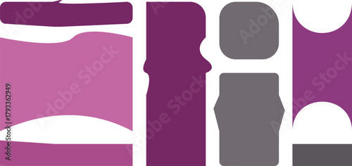 Abstract Shapes in Purple and Pink Tones illustration