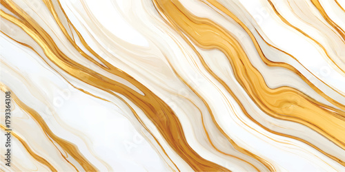 Abstract golden yellow and orange fabric texture with a shiny wavy flow pattern for a luxurious silk design backdrop
