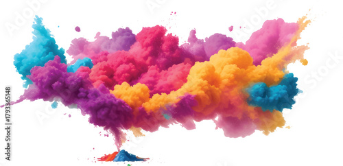 Colorful abstract watercolor paint splashes and ink splatters with artistic texture on a white background, perfect for vector illustration and design pattern