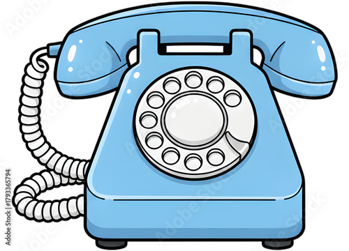 retro telephone isolated on white background