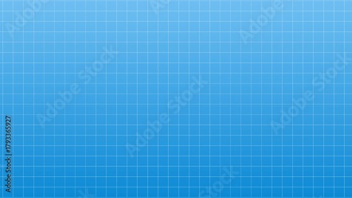 Animation of a moving blue background with white cells. Architectural technical grid of strokes for the plan. Blueprint paper graphic texture. Abstract loop backdrop pattern