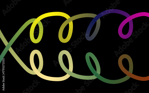 Abstract, Creative and Unique Gradient Lines on Black Background