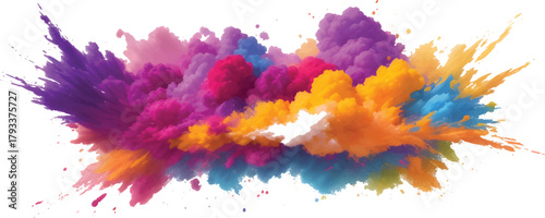 Abstract watercolor paint splash art with colorful ink blots and grunge texture on paper for design illustration