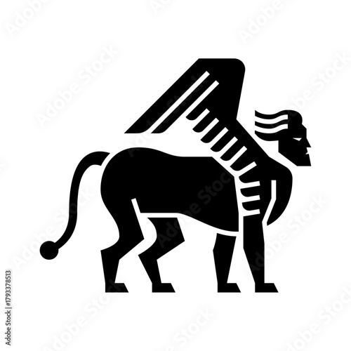 sphinx glyph icon. sphinx illustration.