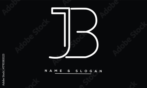 JB, BJ Abstract Letters Logo Monogram