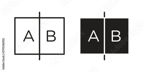 A B test icon in trendy flat style design. Vector graphic illustration.