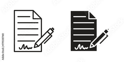 Agreement icon in trendy flat style design. Vector graphic illustration.