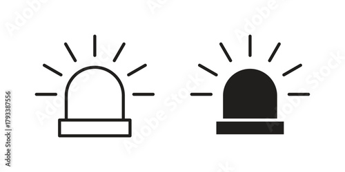 Ambulance siren icon in trendy flat style design. Vector graphic illustration.