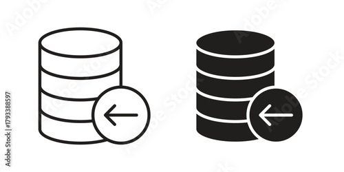 Backup icon in trendy flat style design. Vector graphic illustration.