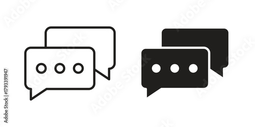 Chat bubble icon in trendy flat style design. Vector graphic illustration.