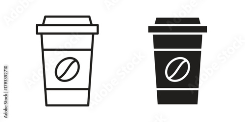 coffee cup icon in trendy flat style design. Vector graphic illustration.