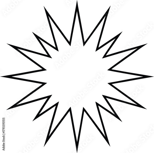Starburst shape with empty space for text Keywords: starburst, explosion, burst, shape, graphic